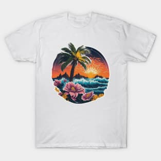 Palm trees in the beach T-Shirt